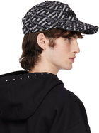 Versace Black & Gray 'La Greca' Cap