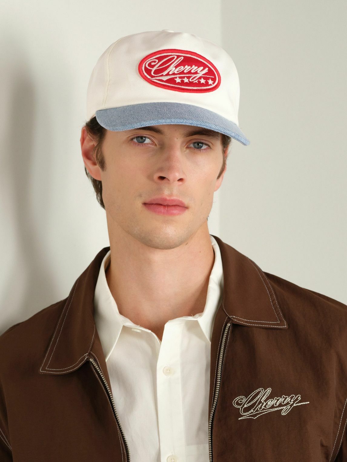 Cherry Los Angeles - Five Star Logo-Appliquéd Denim and Cotton-Twill Baseball Cap