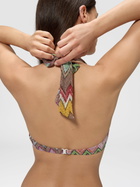 Missoni - Underwire bikini in lamé viscose with macro zigzag pattern, Women, Black & Multicoloured