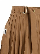 Sacai X Carhartt Wip Cargo Pleated Midi Skirt