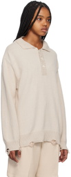 Youth Beige Damaged Polo