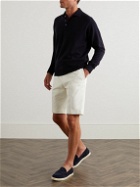 Kingsman - Slim-Fit Straight-Leg Cotton-Blend Twill Shorts - Neutrals