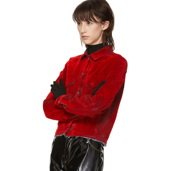 希少 Maison Margiela ⑩ ポリエステル ブルゾン レッド 46 希少 Maison Margiela ⑩ ポリエステル ブルゾン レッド 46 希少