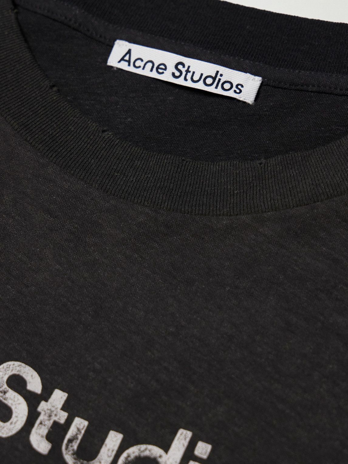 Acne Studios - Edden U 1996 Oversized Logo-Print Distressed Cotton