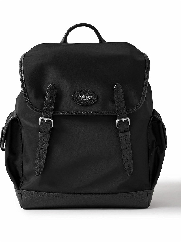 Photo: Mulberry - Heritage Full Grain Leather-Trimmed Recycled-Nylon Backpack