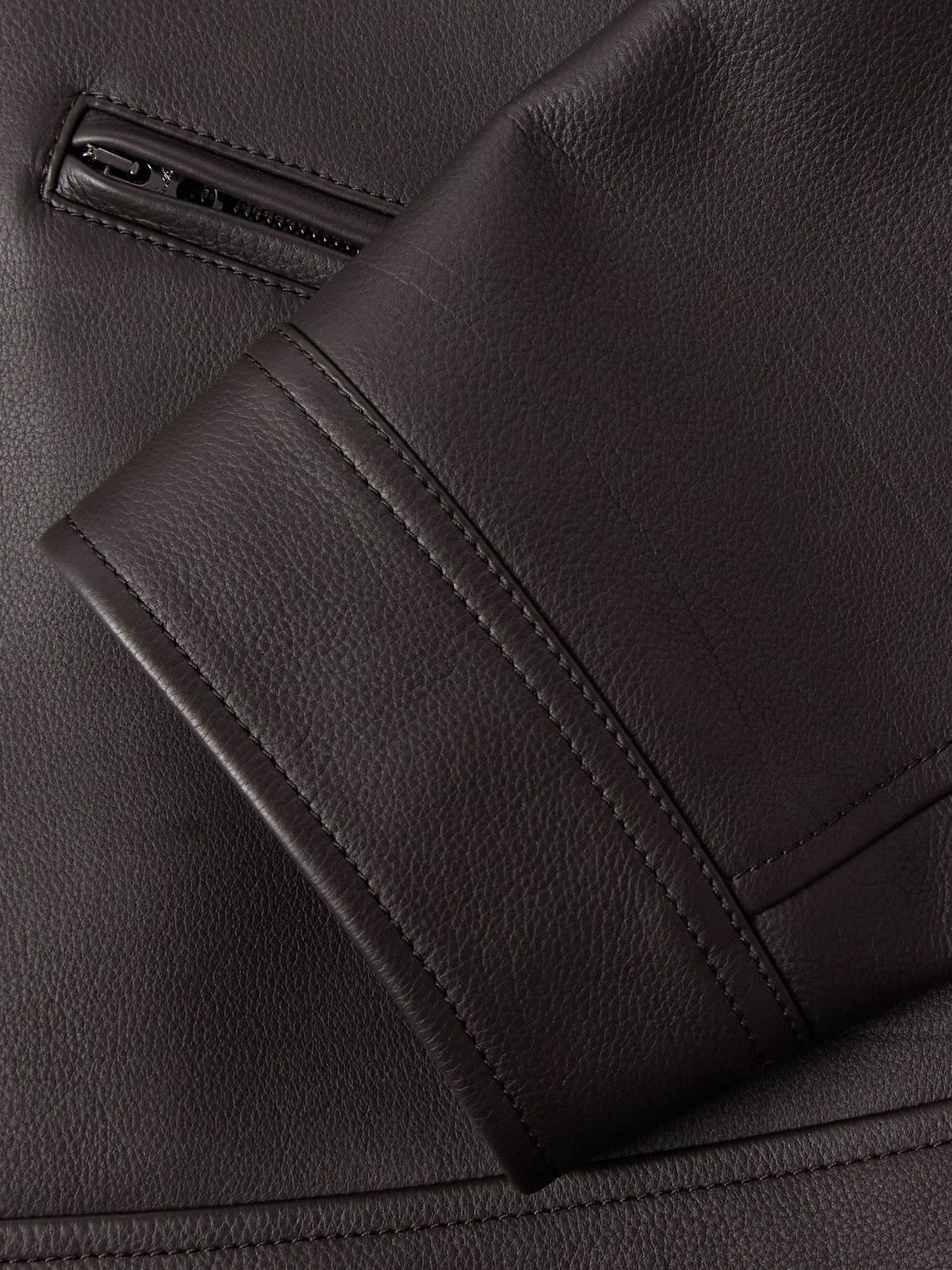 Loro Piana - Gail Full-Grain Leather Jacket - Black