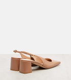 Gianvito Rossi Freeda 55 leather slingback pumps