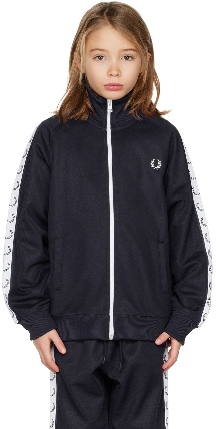 Fred Perry Kids Navy Taped Track Jacket Fred Perry