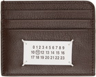 Maison Margiela Brown Grained Leather Card Holder