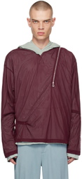 Kiko Kostadinov Burgundy & Green Knox Hoodie