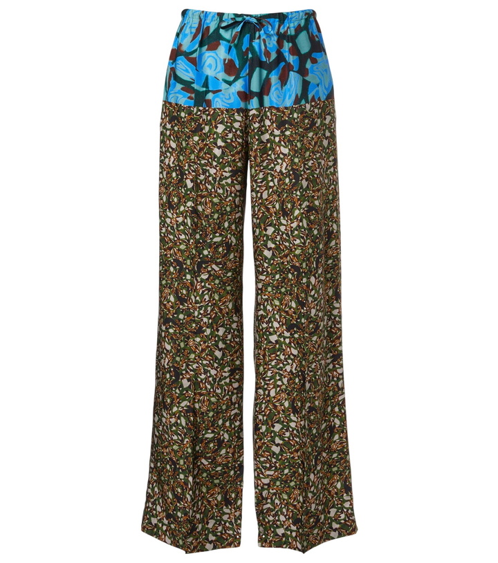 Photo: Dries Van Noten Printed wide-leg pants