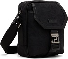Versace Black Neo Nylon Jacquard Crossbody Bag