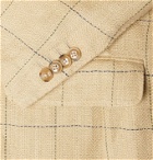 MAN 1924 - Kennedy Slim-Fit Unstructured Checked Linen Blazer - Neutrals
