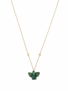 Jacquie Aiche 14K Yellow Gold Chrysocolla Thunderbird Diamond Necklace