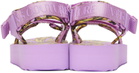 Versace Jeans Couture Purple Garland Logo Sandals