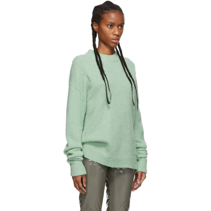 Tibi Green Alpaca Airy Pullover Sweater