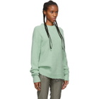 Tibi Green Alpaca Airy Pullover Sweater