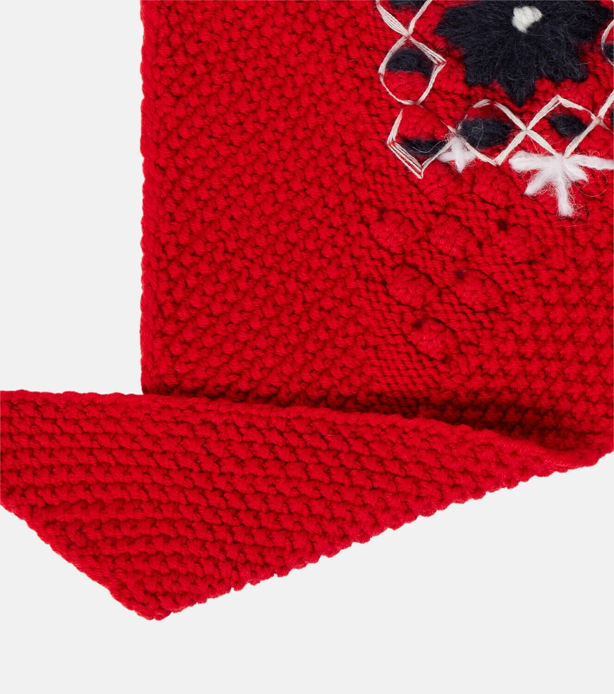 Moncler Embroidered wool scarf