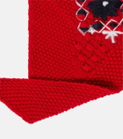 Moncler Embroidered wool scarf