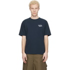 Maison Kitsuné Navy 'Maison Kitsuné' Handwriting Comfort T-shirt