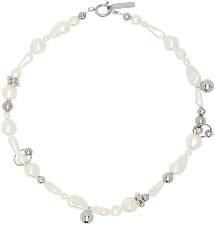 Photo: Justine Clenquet White & Silver Sidney Choker Necklace