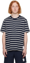 Thom Browne Navy Striped T-Shirt