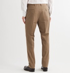 Caruso - Stretch-Cotton Suit Trousers - Brown