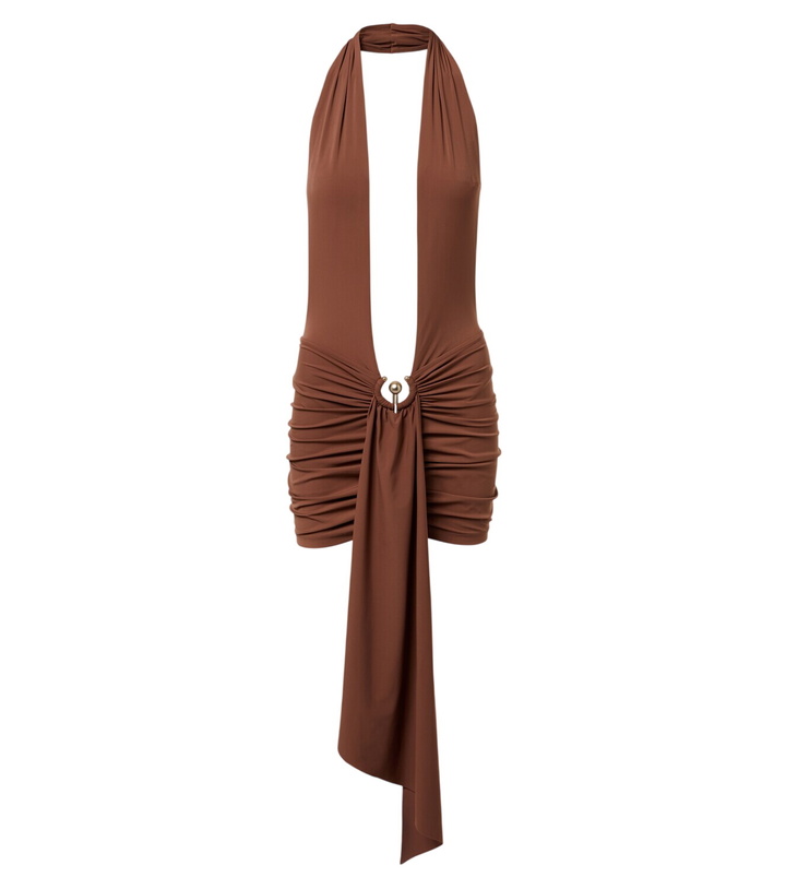 Photo: Christopher Esber Pierced Orbit halterneck jersey minidress
