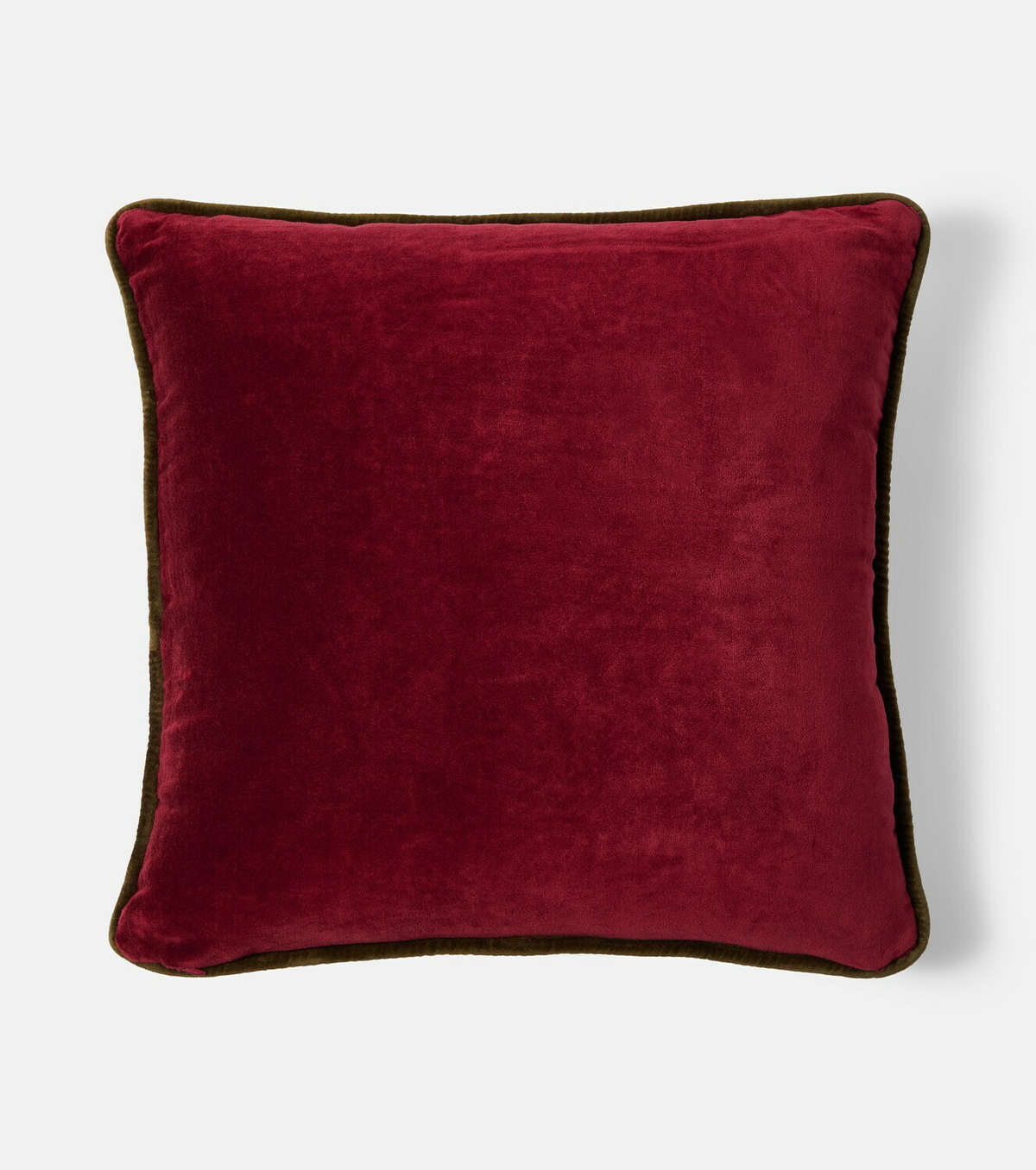 Les-Ottomans Embroidered cotton velvet cushion