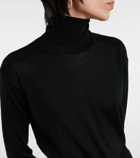 Valentino Belted virgin wool turtleneck sweater