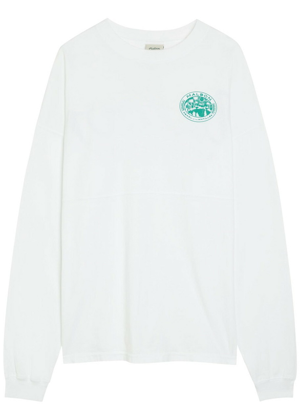Photo: Malbon Horizon Printed Long-sleeve Cotton T-shirt White