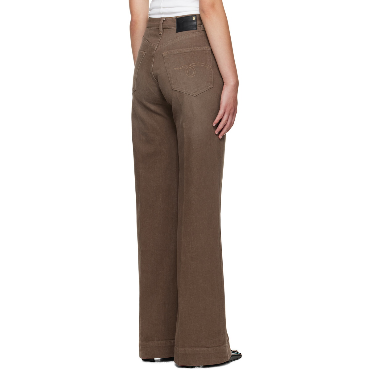 R13 Brown Flared Jeans