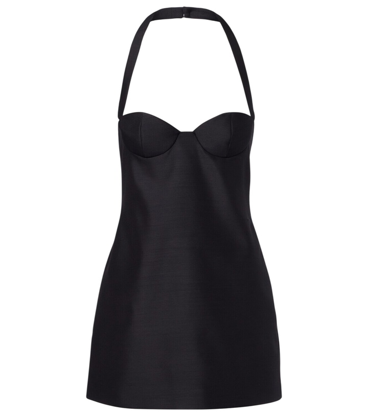 Photo: Magda Butrym Halterneck wool-blend bustier dress