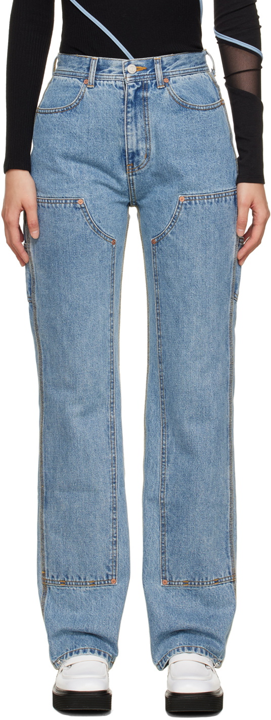 Andersson Bell SSENSE Exclusive Blue Jade Jeans Andersson Bell