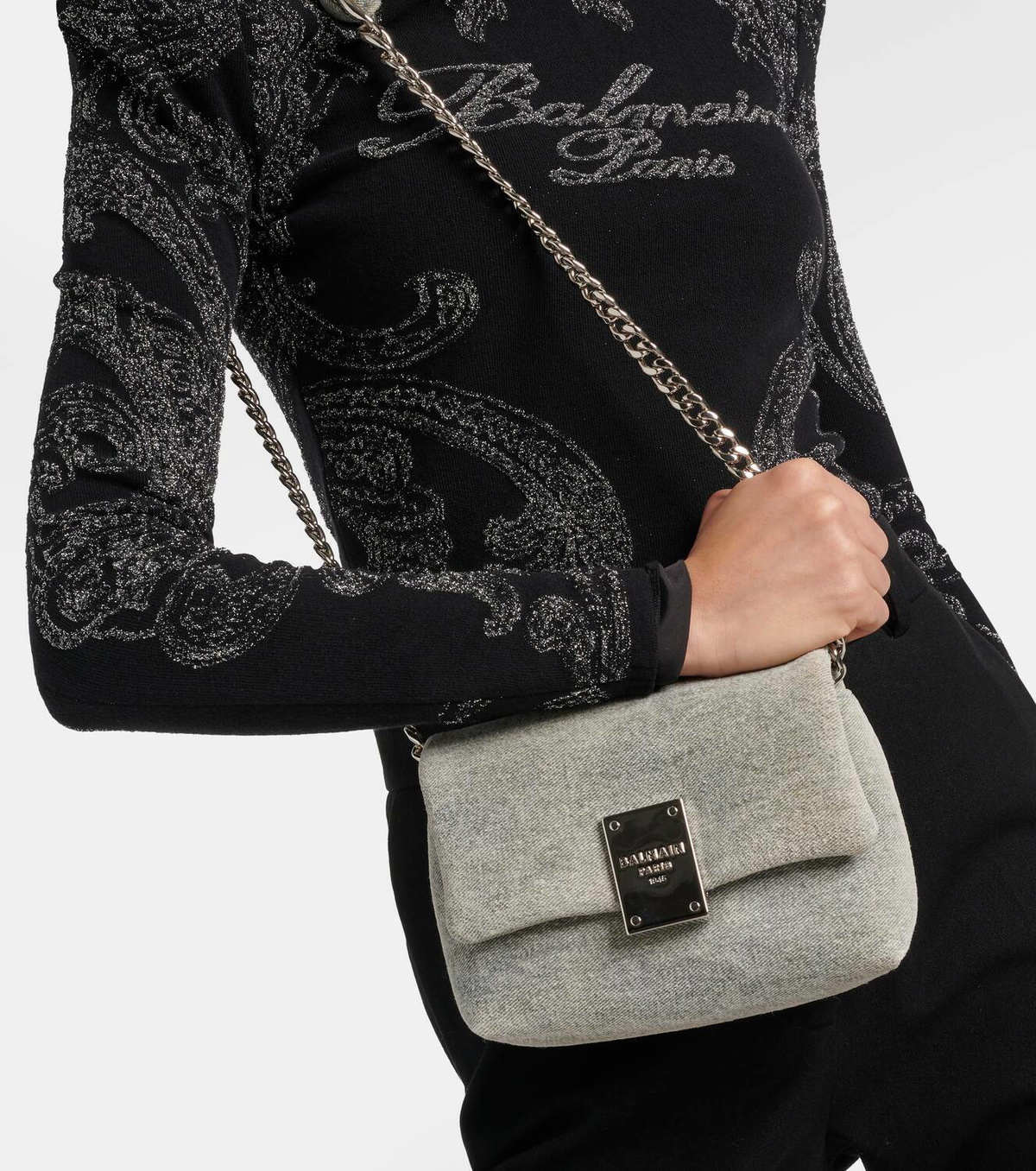 【関税＆送料込み】Balmain 1945 Soft Shoulder Bag 1945 Soft small bag in quilted leather - Women | BALMAIN