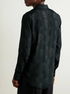 McQueen - Slim-Fit Printed Voile Shirt - Black