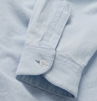 Barena - Cotton-Chambray Half-Zip Shirt - Blue