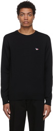 Maison Kitsuné Black Tricolor Fox Patch Sweater