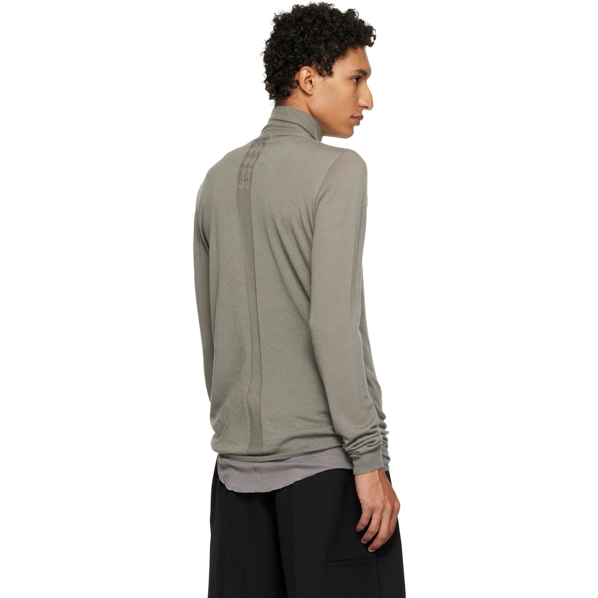 Rick Owens Taupe Tower Level Turtleneck