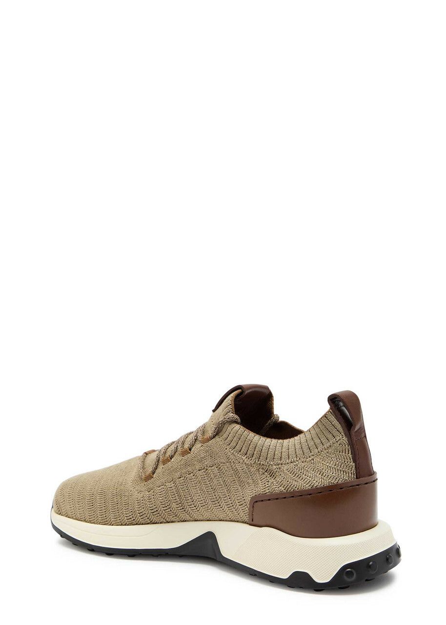 Tods Calzino Knit Sneakers Tan