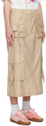 Acne Studios Beige Cargo Maxi Skirt