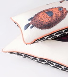 Fornasetti Pesce Balestra printed silk cushion