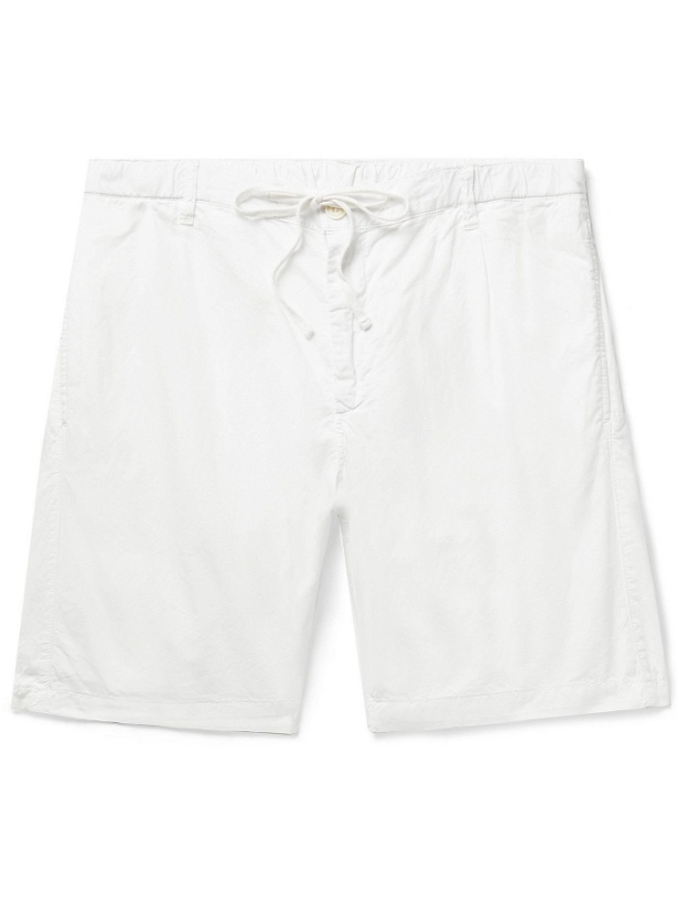 Photo: Hartford - Tank Pleated Cotton-Twill Drawstring Shorts - White