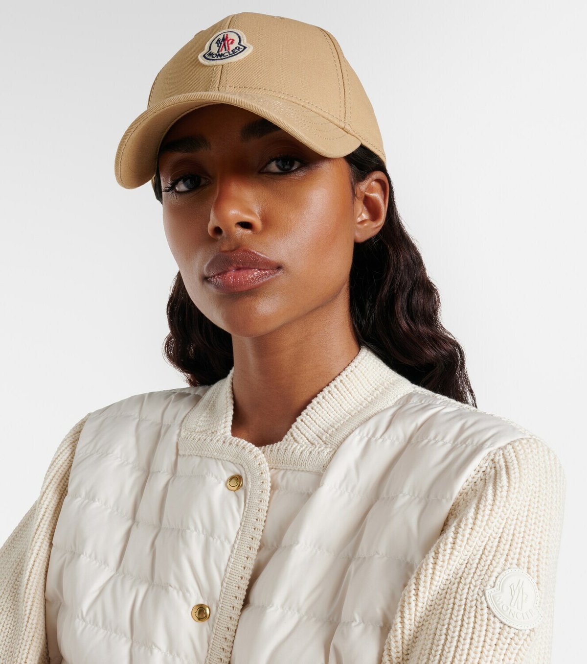 Moncler Logo cotton gabardine baseball cap