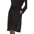 Y-3 Black Nylon Mixed Shorts