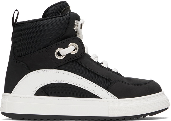 Photo: Dsquared2 Black & White Boogie Sneakers