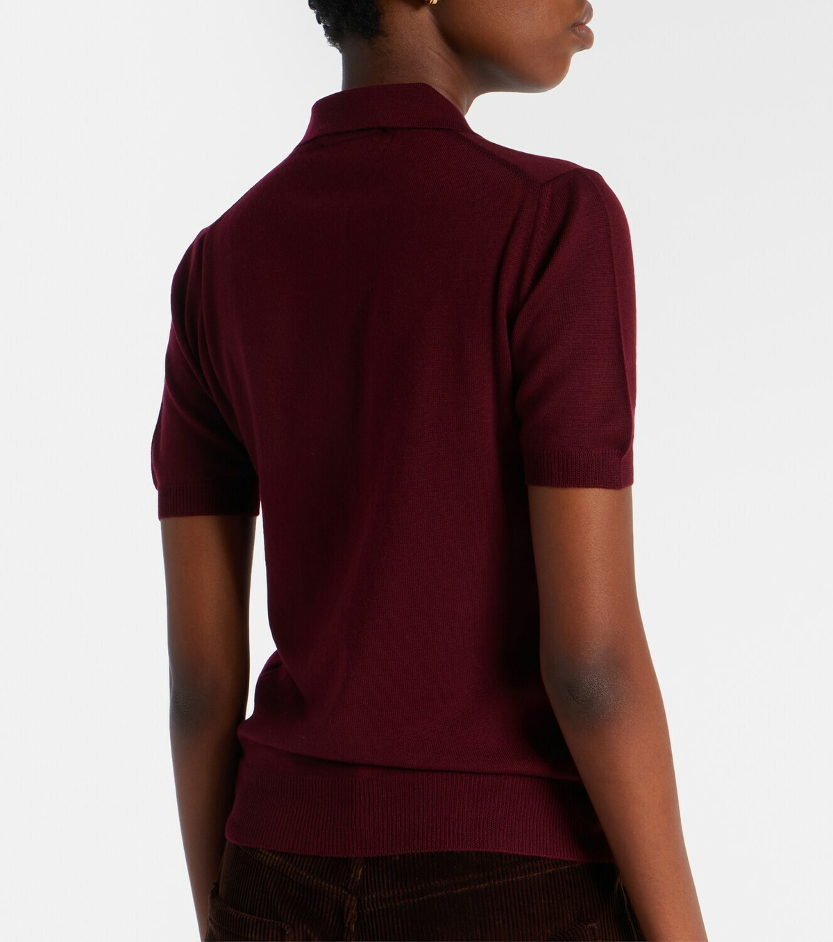 Miu Miu Logo wool polo sweater