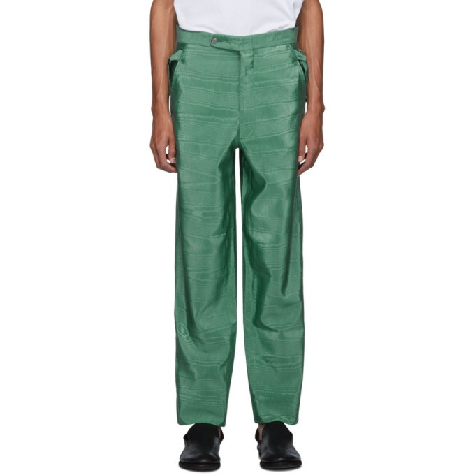 Photo: Bode Green Moire Trousers