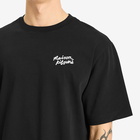 Maison Kitsuné Men's Handwriting Embroidery Oversize T-Shirt in Black/White