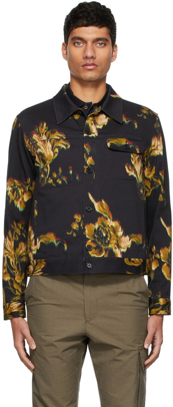 Photo: Paul Smith Navy 'Disrupted Rose' Casual Jacket